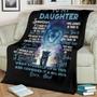 Personalized Blanket for Daughter Loving Lion | Fleece Sherpa Woven Blankets| Gifts For Daughter| To My Daughter Love From Dad Lions