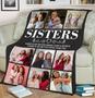Personalized Blanket For Sister/Bestie, Custom Gift, Blanket For Sister's Day, Fleece Blanket And Throws, Customized Gift For Bestie/Sister