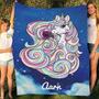 Personalized Fleece Sherpa Blankets, Unicorn blanket for daughter,Christmas blankets,Blanket for daughter,gift from mom dad, birthday gift