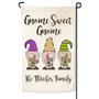 Personalized Gnome Sweet Gnome Garden Flag, Christmas Present, Custom Name Garden Flag