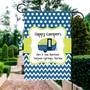 Personalized Happy Campers Blue Garden Flag, Camping Family Gift, Custom Name Garden Flag