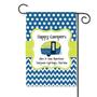 Personalized Happy Campers Blue Garden Flag, Camping Family Gift, Custom Name Garden Flag