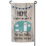 Personalized Home Is Where We Park It Garden Flag, Happy Family, Custom Name Garden Flag