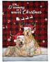 Personalized I'm Dreaming Of A White Christmas Golden Retriever| Fleece Sherpa Woven Blankets| Gifts For Dog Lovers| Gifts For Pet Lovers