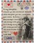 Personalized Love Letter To Daughter From Veteran Dad| Fleece Sherpa Woven Blankets| Gifts For Daughter