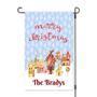 Personalized Merry Christmas House Garden Flag, Snow Christmas, Custom Name Garden Flag
