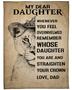 Personalized My Dear Daughter Love From Dad| Fleece Sherpa Woven Blankets| Gifts For Daughter