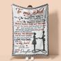 Personalized To My Dad Love From Daughter | Fleece Sherpa Woven Blankets| Gifts For Father, Dad| Father's Day Gifts