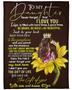 Personalized To My Daughter Love From Mom Sunflower| Fleece Sherpa Woven Blankets| Gifts For Daughter