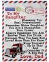 Personalized To My Daughter Love From Truck Driver Dad| Fleece Sherpa Woven Blankets| Gifts For Daughter