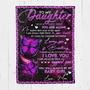 Personalized To My Daughter Love YouFrom Mom Butterfly Purple| Fleece Sherpa Woven Blankets| Gifts For Daughter