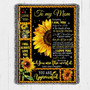 Personalized To My Mom Sunflower | Fleece Sherpa Woven Blankets | Mothers Day Gifts 2021 | Blanket for Mom | Gift for Mothers