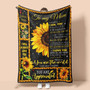 Personalized To My Mom Sunflower | Fleece Sherpa Woven Blankets | Mothers Day Gifts 2021 | Blanket for Mom | Gift for Mothers