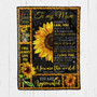 Personalized To My Mom Sunflower | Fleece Sherpa Woven Blankets | Mothers Day Gifts 2021 | Blanket for Mom | Gift for Mothers