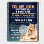 Personalized To My Son Love From Mom Lions| Fleece Sherpa Woven Blankets| Gifts For Son|Christmas Gifts