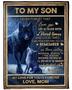 Personalized To My Son My Love For You Is Forever From Mom Wolf| Fleece Sherpa Woven Blankets| Gifts For Sons From Mom, Dad