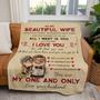 Personalized Wife Blanket, Romantic Blanket, I Love My Wife Blanket, To My Beautiful Wife Gift, To My Wife Blanket, Wife Gift, Anniversary