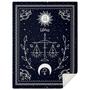 Personalized Zodiac Blanket| Fleece Sherpa Woven Blankets| Horoscope Astrology Gift- Custom Birthday Gifts