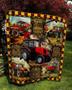 Red tractor blanket,farming truck blanket, blanket for grumpy grandpa, blanket for farmer, Christmas blanket, blanket for daddy