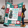 Rockin The Nurse Life Blanket , Women's Day Gifts, Christmas Gift For Mom Nurse , Anniversary Gift, Nurse Blanket