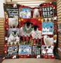 Sheep Christmas Blankets,Farmer Blankets, Christmas gift for family, Sheep makes me happy Mom and daughter, gift for her, Sheep Blankets