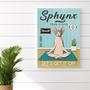 Sphynx Cat Yoga Club Poster | Wall Decor | Housewarming Gift