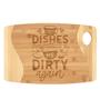 The Dishes Are Looking at Me Dirty Again Bamboo Cutting Board Laser Engraved Funny Rustic Farmhouse Kitchen Decor Table Serving Platter Tray