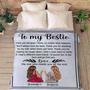To My Bestie Thank you For Making Me Laugh, Personalized Blanket For Bestie, Bestie Gift, Fleece Blanket For Her, Custom Gift For Bestie