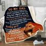 To My Dad Thank You For The Love And Support, Custom Blanket For Father's Day, Gift For Him, Fleece Blanket With Quotes.