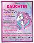 To my daughter unicorn blanket, Blanket from Dad,Personalized Fleece Sherpa Blankets,Christmas blankets,Father and daughter,unicorn for girl