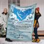 To My Husband Blanket, Fleece Sherpa Mink Blankets, Christmas Gift For Husband, Anniversary Gift