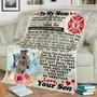 To My Mom, Firefighter Mom Blanket, Mother's Day Gifts, Christmas Gift For Mother, Anniversary Gift, Mom Blanket