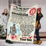 To My Mom, Firefighter Mom Blanket, Mother's Day Gifts, Christmas Gift For Mother, Anniversary Gift, Mom Blanket