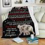 To My Mom Love From Daughter Elephant Blanket, Mother's Day Gifts, Christmas Gift For Mother, Anniversary Gift, Mom Blanket