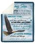 To my son Blankets, Custom Fleece Sherpa Blankets,Christmas blanket Gifts, dad and son blanket, size 30"x40", 50"x60", 60"x80"