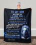 To my son blankets, Lion blanket from Dad, Fleece sherpa blanket, Son's birthday, Custom blanket, gift from mom, Personalized gifts,