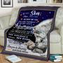 To My Son Love You To The Moon And Back Love From Mom Blanket, Fleece /Sherpa/ Mink Blankets, Christmas Gift For Son, For Boy