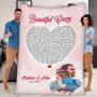 To My Wife Customized Blanket Personalized Blanket For Wife, Fleece Blanket Blanket For Wife, Gift For Anniversary Birthday, Valentine's Day