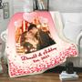 To My Wife Customized Photo Blanket, Custom Blanket For Wife Fleece Blanket Blanket For Wife Gift For Anniversary, Birthday Valentine's Day