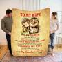 To My Wife Personalized Blanket, Customized Blanket For Wife, Fleece Blanket, Blanket For Wife, Gift For Anniversary, Birthday, Christmas