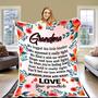 We Love You customized Blanket, Custom Gift For Grandparent's Day, Fleece Blanket And Throws, Personalized Blanket For Nana, Granny, Grandpa