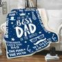 We Love You Dad Blanket, Father's Day Blanket, Birthday Gift For Daddy, Fleece Blanket With Names, Perfect Gift For Your Father