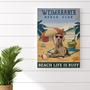 Weimeraner Beach Club Beach Life Is Ruff Dog Poster