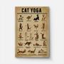 Cat Yoga Poster Artwork Wall Art Poster Canvas Prints for Home Office Living Room Decorations Canvas