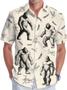 Bigfoot Men's Button Shirt, Sasquatch Unisex Hawaiian Shirt, American Bigfoot Vintage