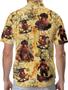 Bigfoot Men's Button Shirt, Sasquatch Unisex Hawaiian Shirt, American Monster Bigfoot Pirate