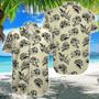 Men's Hawaiian Shirt, Short Sleeve Button Shirt for Unisex, Summer Skull Dinosaur