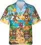 Tiki Hawaiian Shirts Tropical Summer Mens Hawaiian Shirts Short Sleeve Beach Button Down Shirt