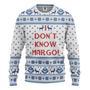 3D I Dont Know Margo National Lampoons Christmas Ugly Sweater