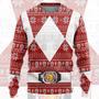 3D Mighty Morphin Red Power Ranger Ugly Sweater